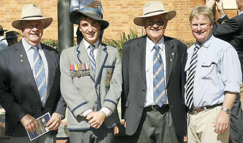 Three generations of the Hart men (from left): Robin, Knox, Ian and David. Knox is wearing Sir Byrne Hart’s medals (Morris, Ian and Robin’s father). Three generations of the Hart men (from left): Robin, Knox, Ian and David. Knox is wearing Sir Byrne Hart’s medals (Morris, Ian and Robin’s father).